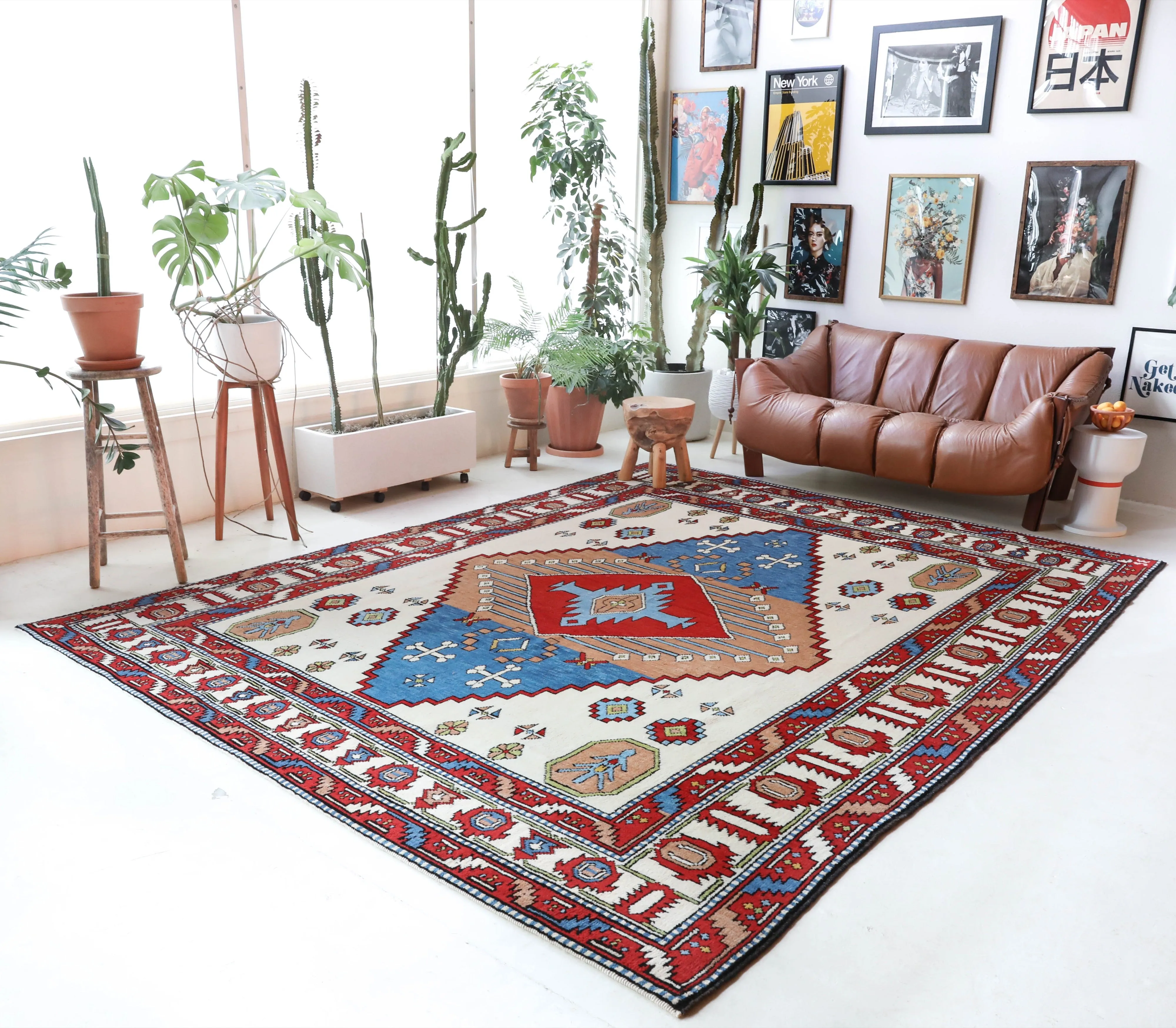 New handmade custom Caucasian Design Nomad Rug 8'10"x11'5"