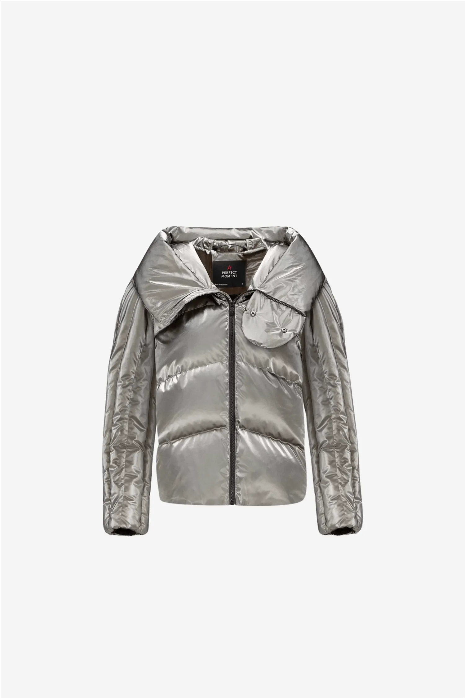 Orelle Short Down Jacket Gunmetal Silver