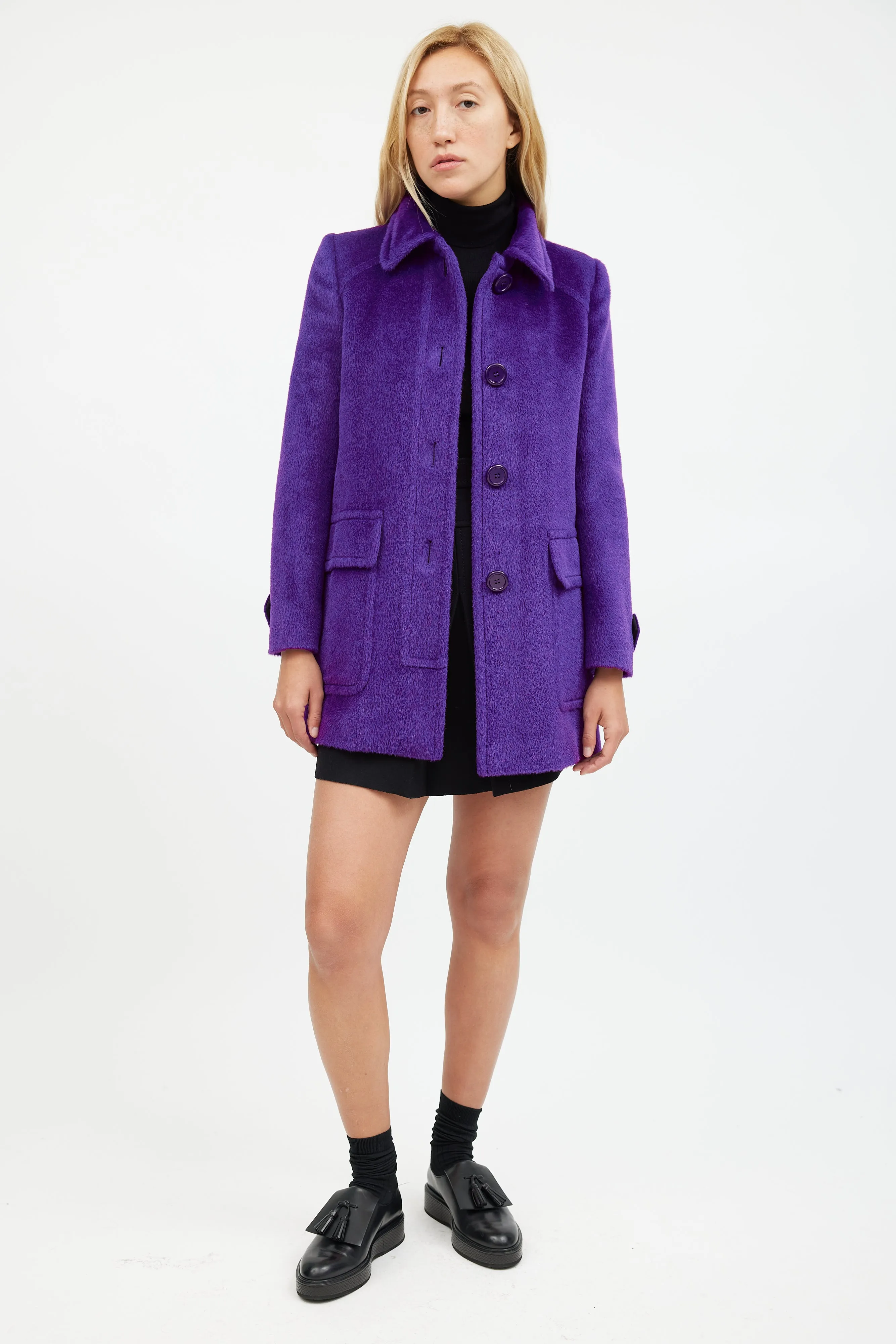 Purple Wool Coat