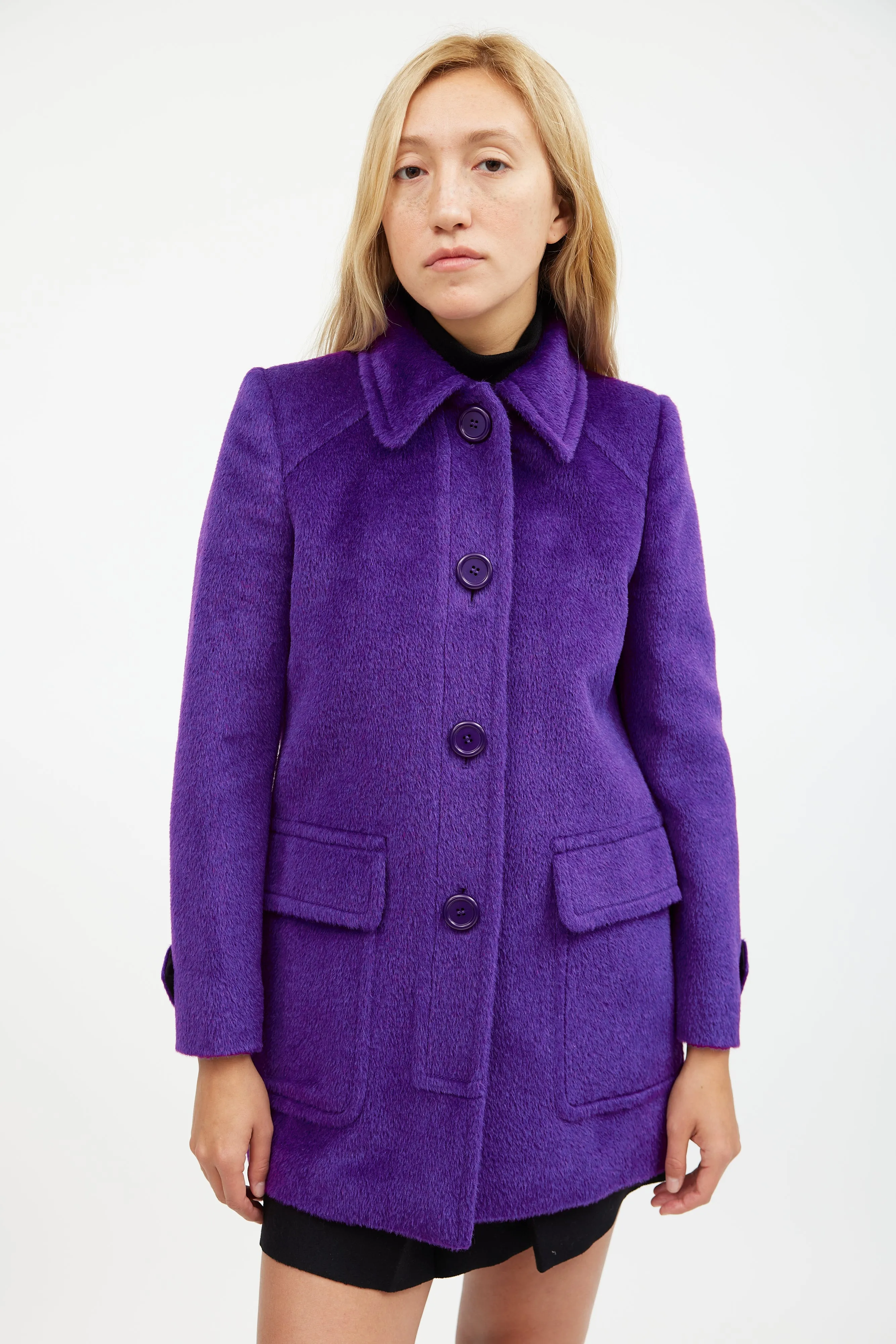 Purple Wool Coat