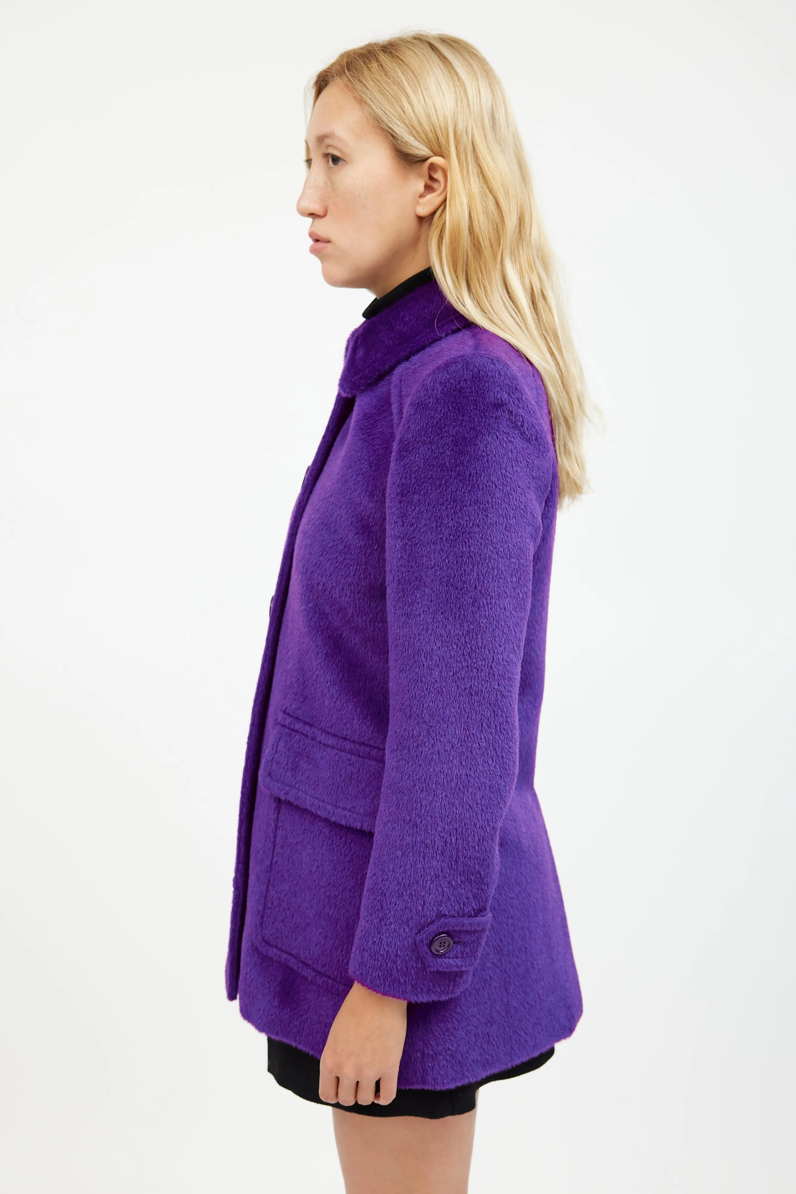 Purple Wool Coat