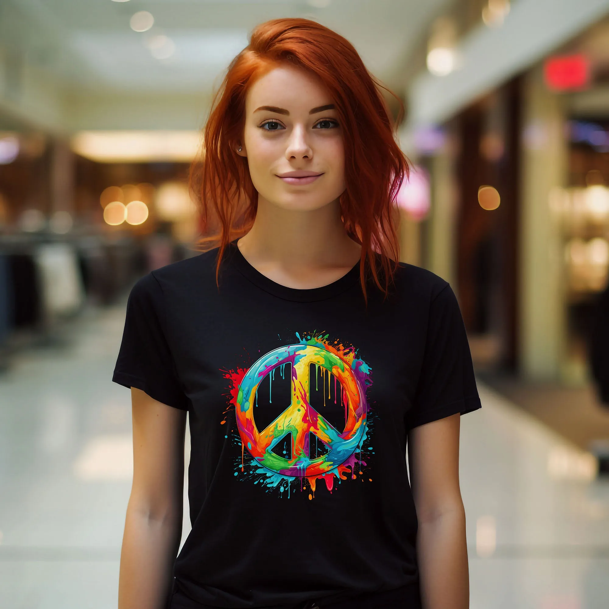 Regenbogen Peace T-Shirt | T-Shirt für Graffiti Fans und Friedensbotschafter