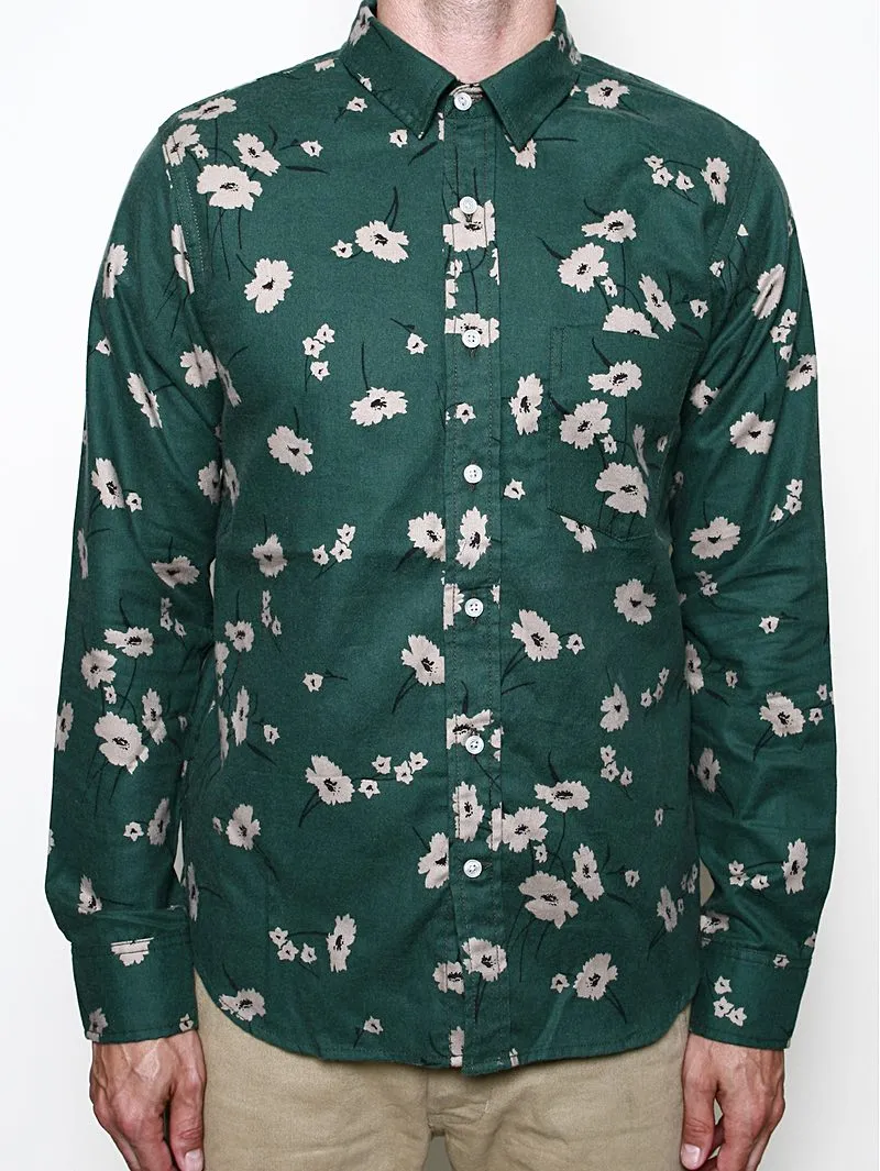 Rogue Territory Oxford Shirt Emerald Floral