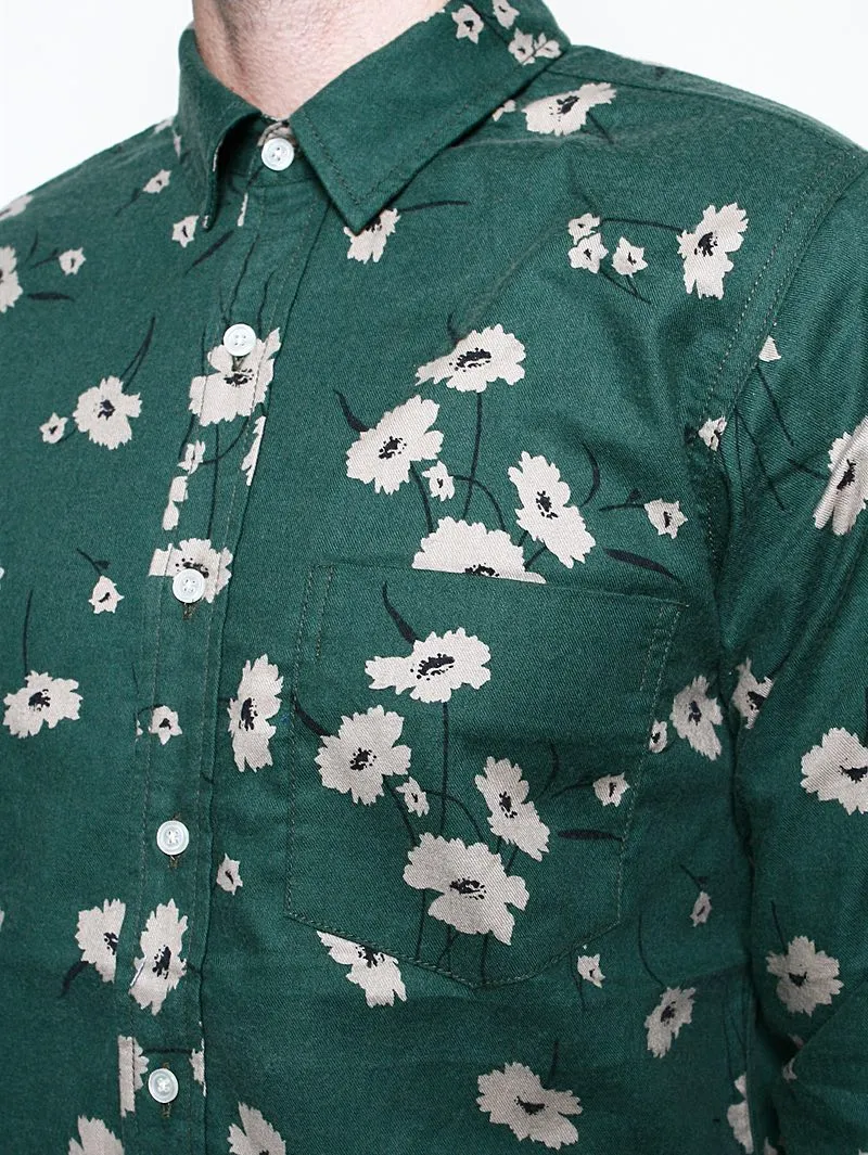 Rogue Territory Oxford Shirt Emerald Floral