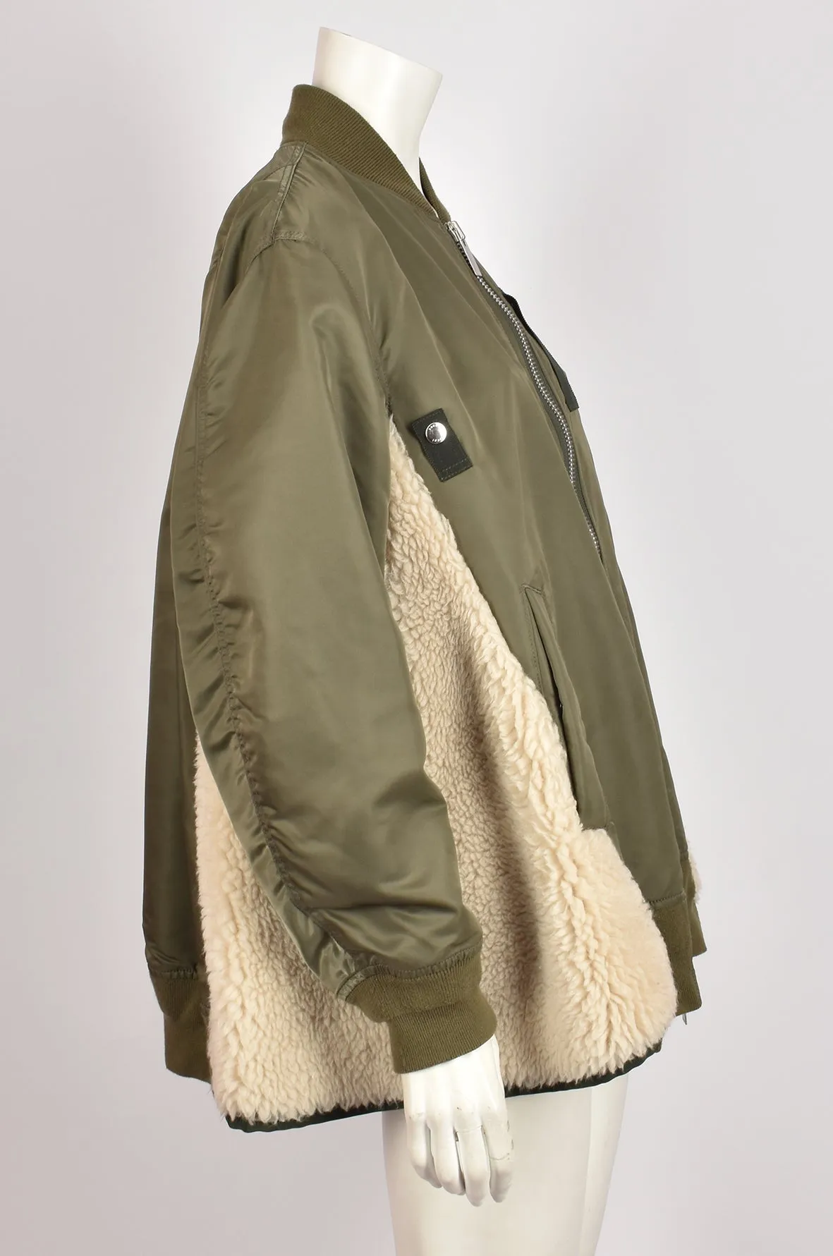 SACAÏ NYLON AND WOOL BLOUSON