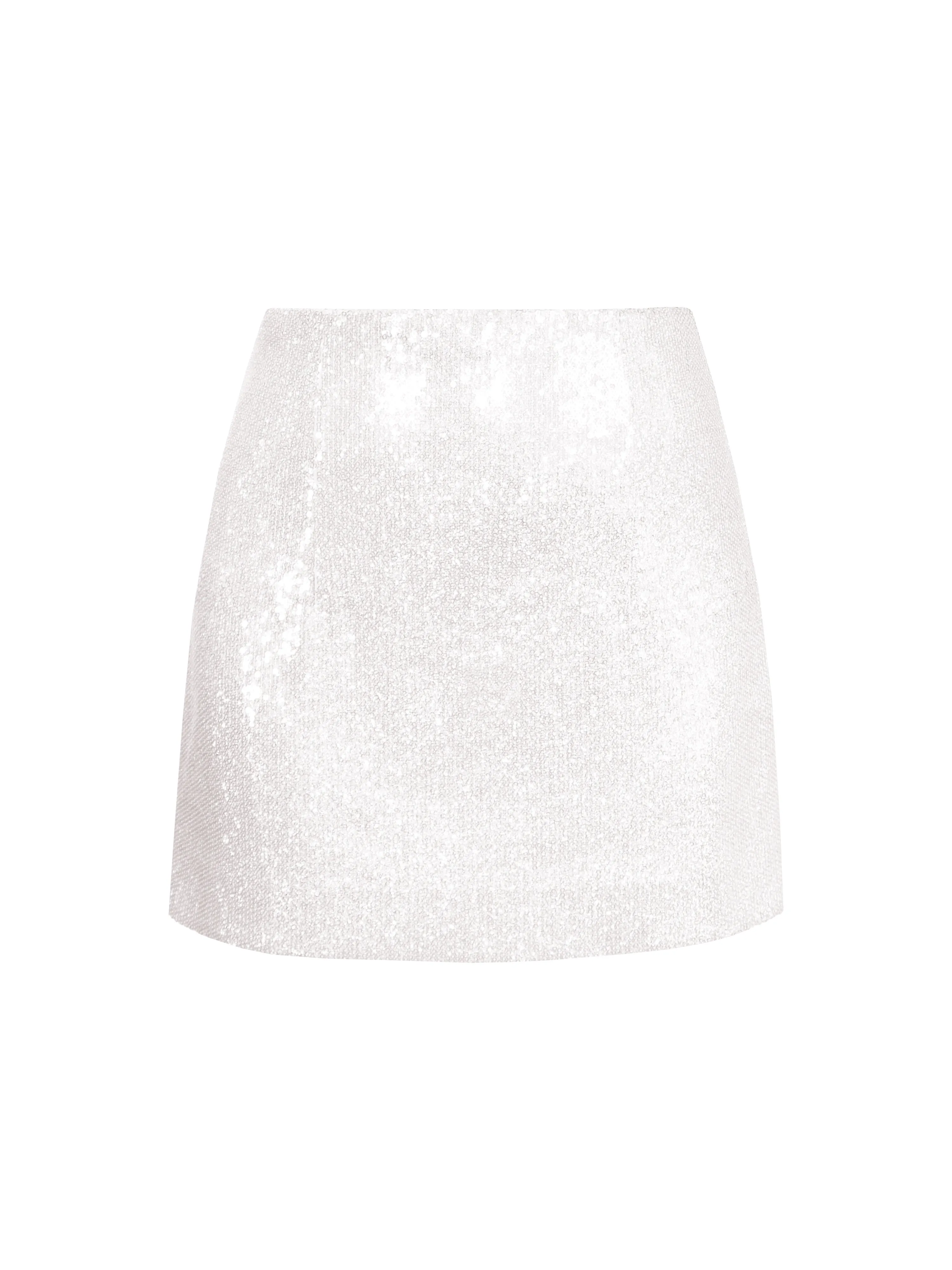 Sequined Mini A-Line Skirt