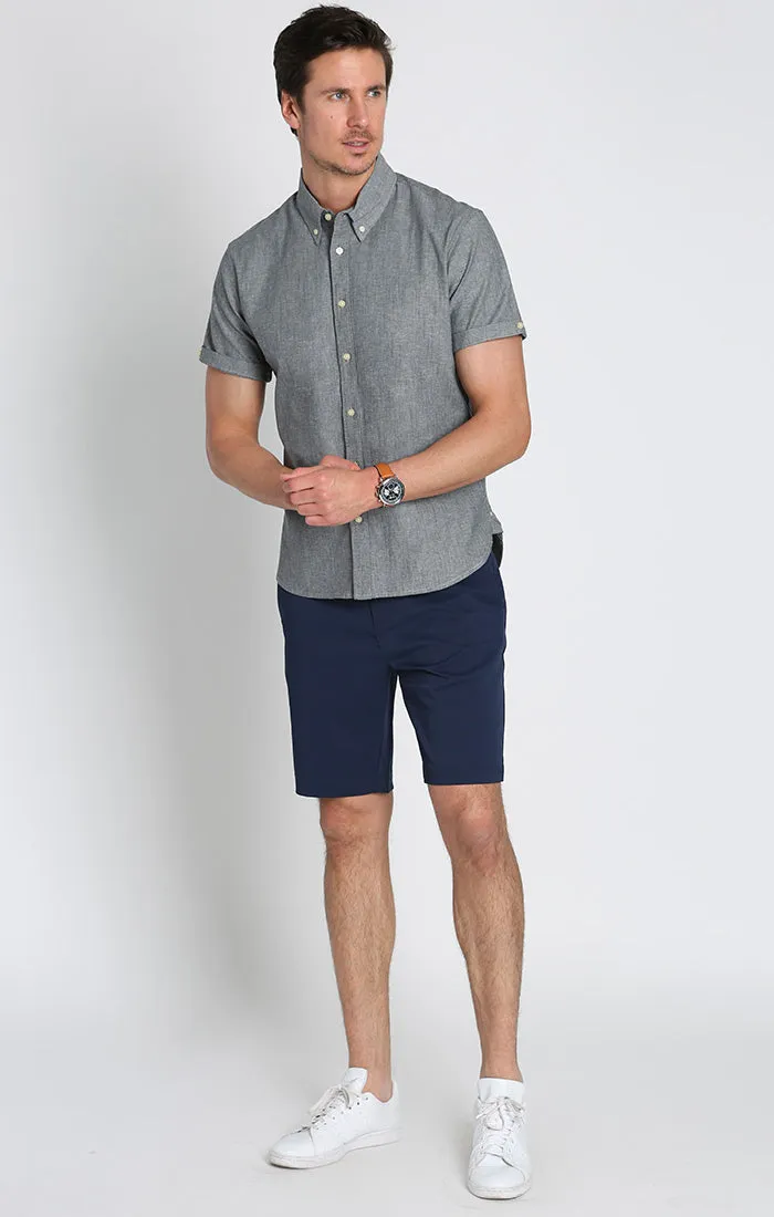 Short Sleeve Chambray Shirt