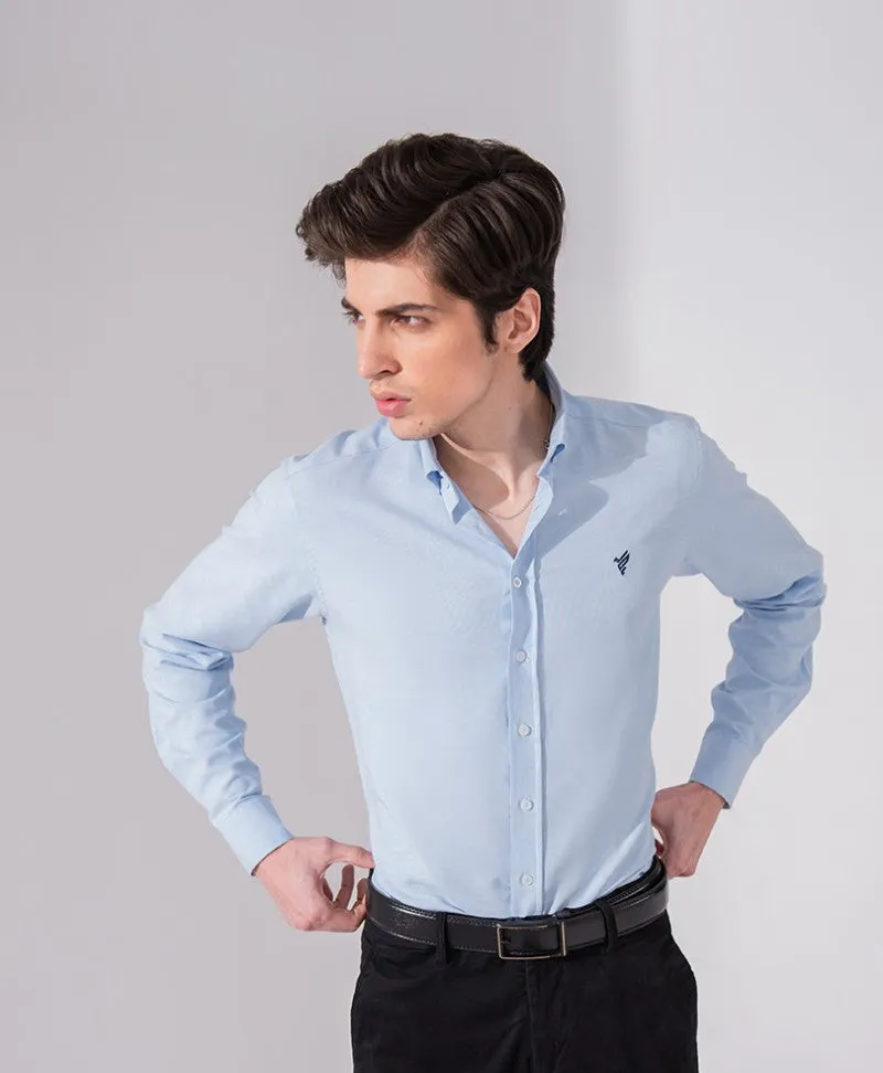 Sky Blue Oxford Shirt (Slim / Modern Fit)