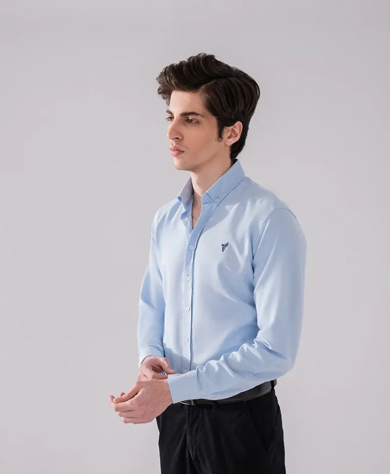 Sky Blue Oxford Shirt (Slim / Modern Fit)