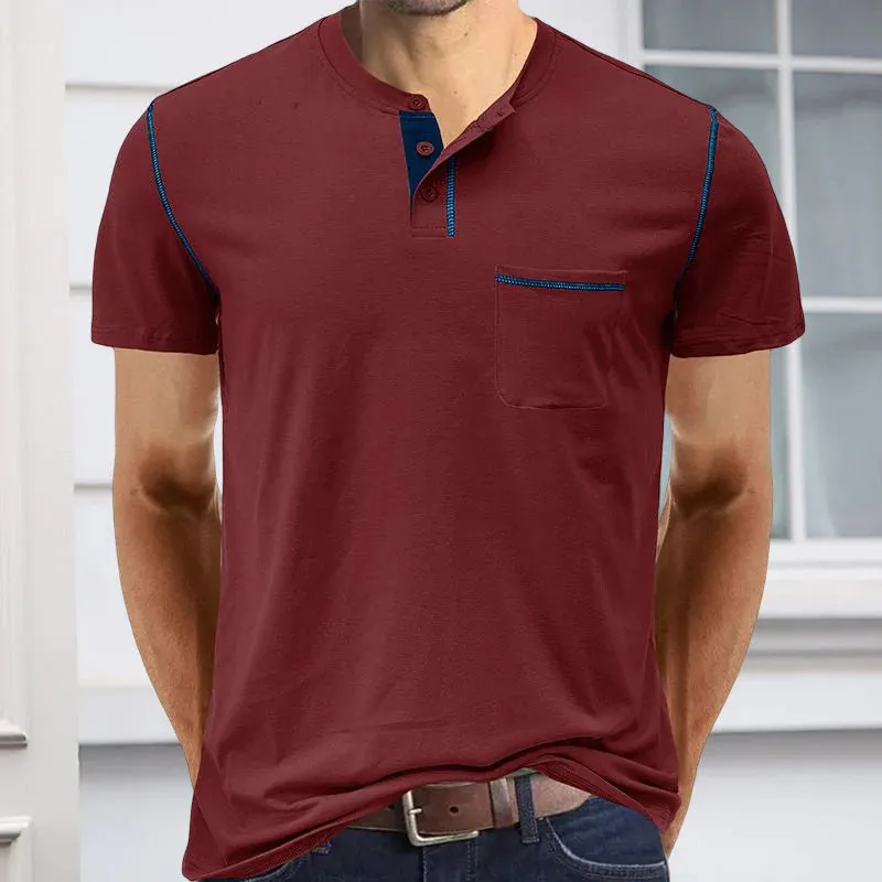 Solid Color Casual Short Sleeve T-Shirt