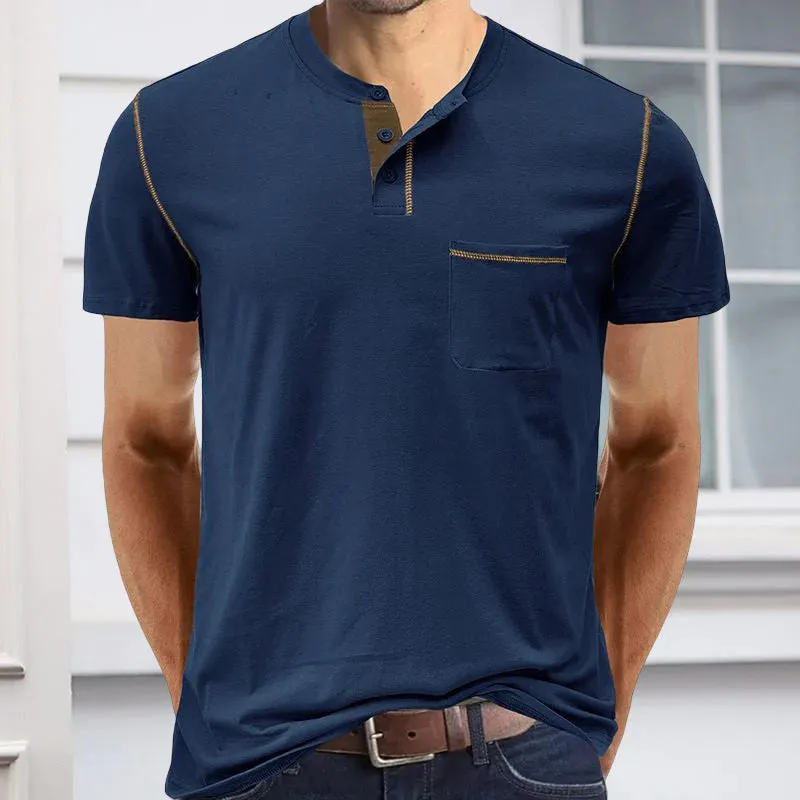 Solid Color Casual Short Sleeve T-Shirt