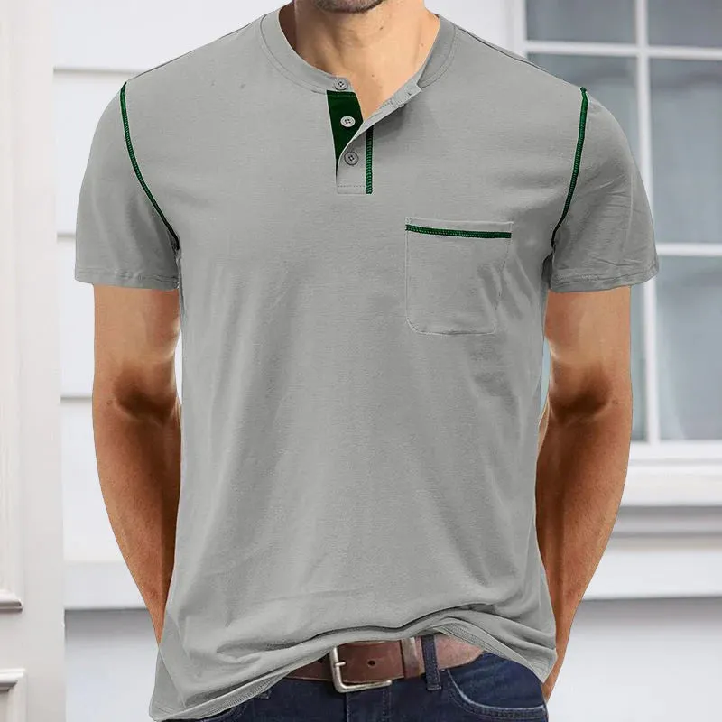 Solid Color Casual Short Sleeve T-Shirt