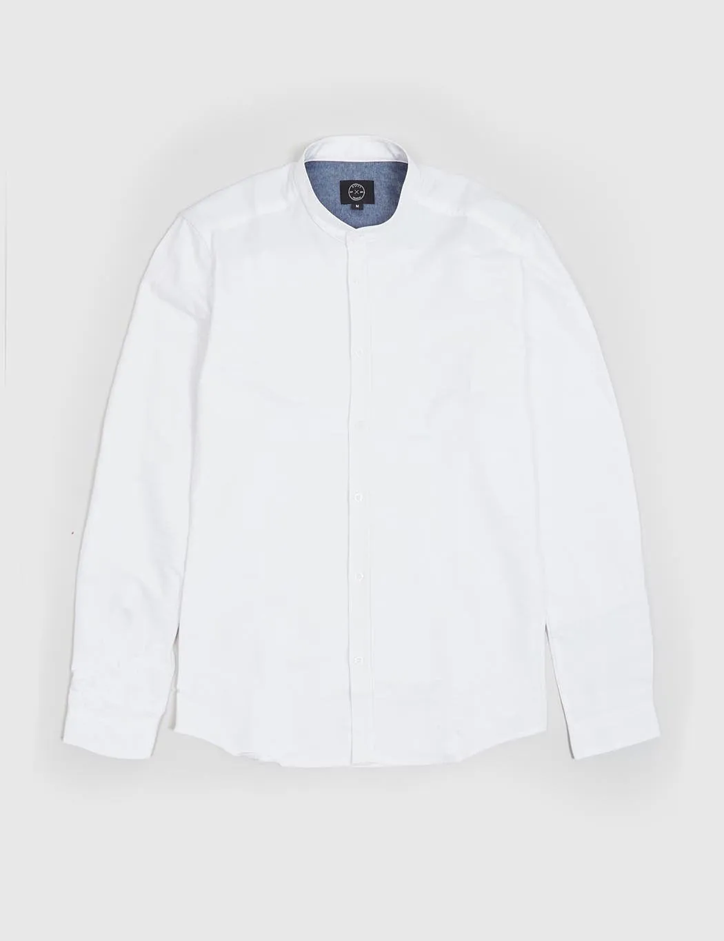 Suit Grandad Oxford Shirt - White