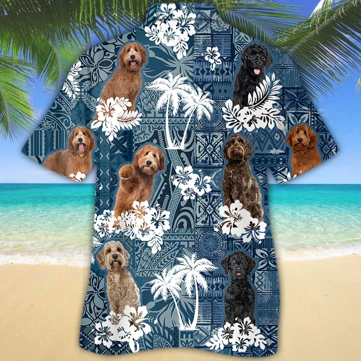 Summer Labradoodle Hawaiian Shirt, Floral Dog Short Sleeve Hawaiian Aloha Shirt for Men, Women, Gift for summer