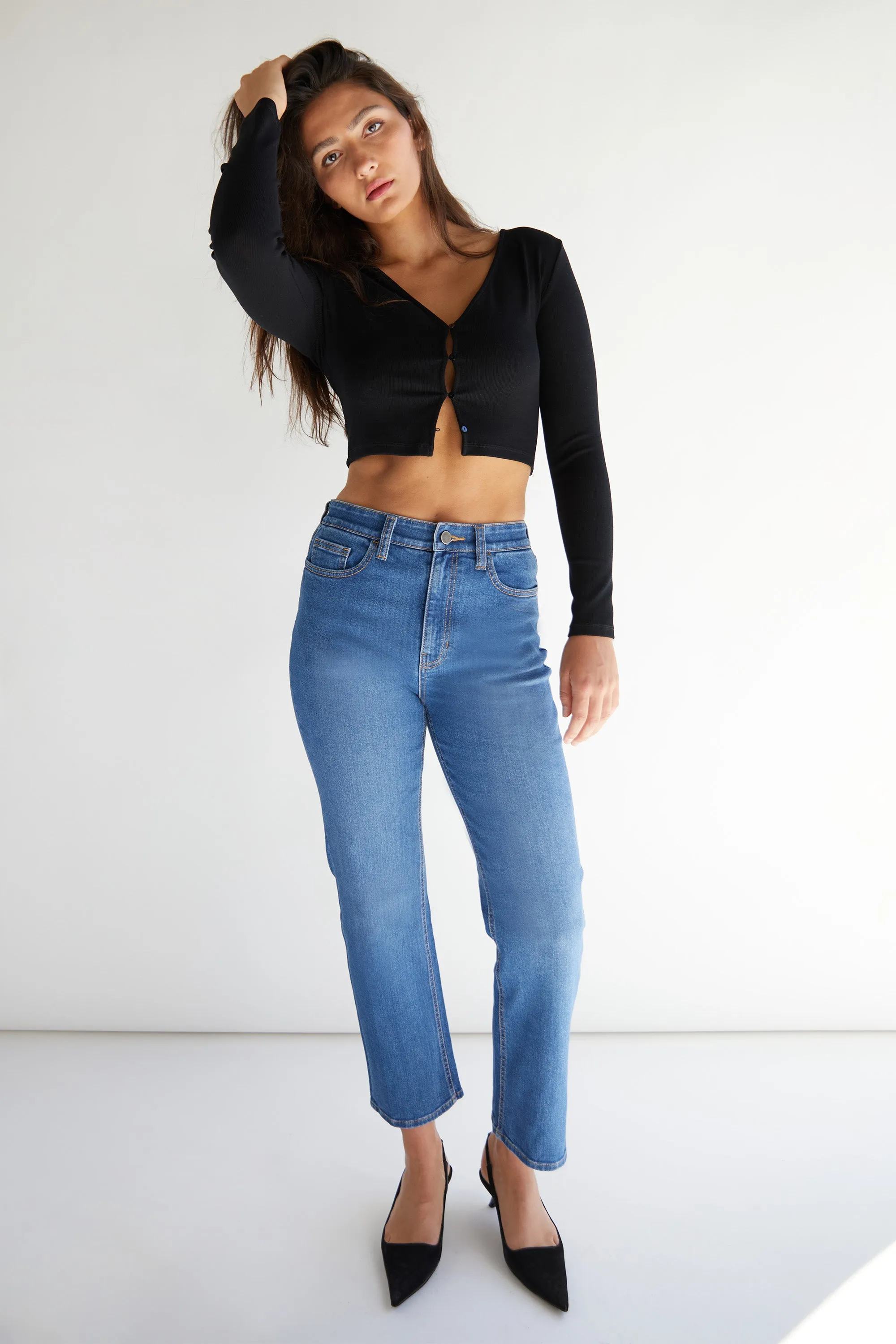 TAPERED JEAN WITH ELASTICATED WAIST