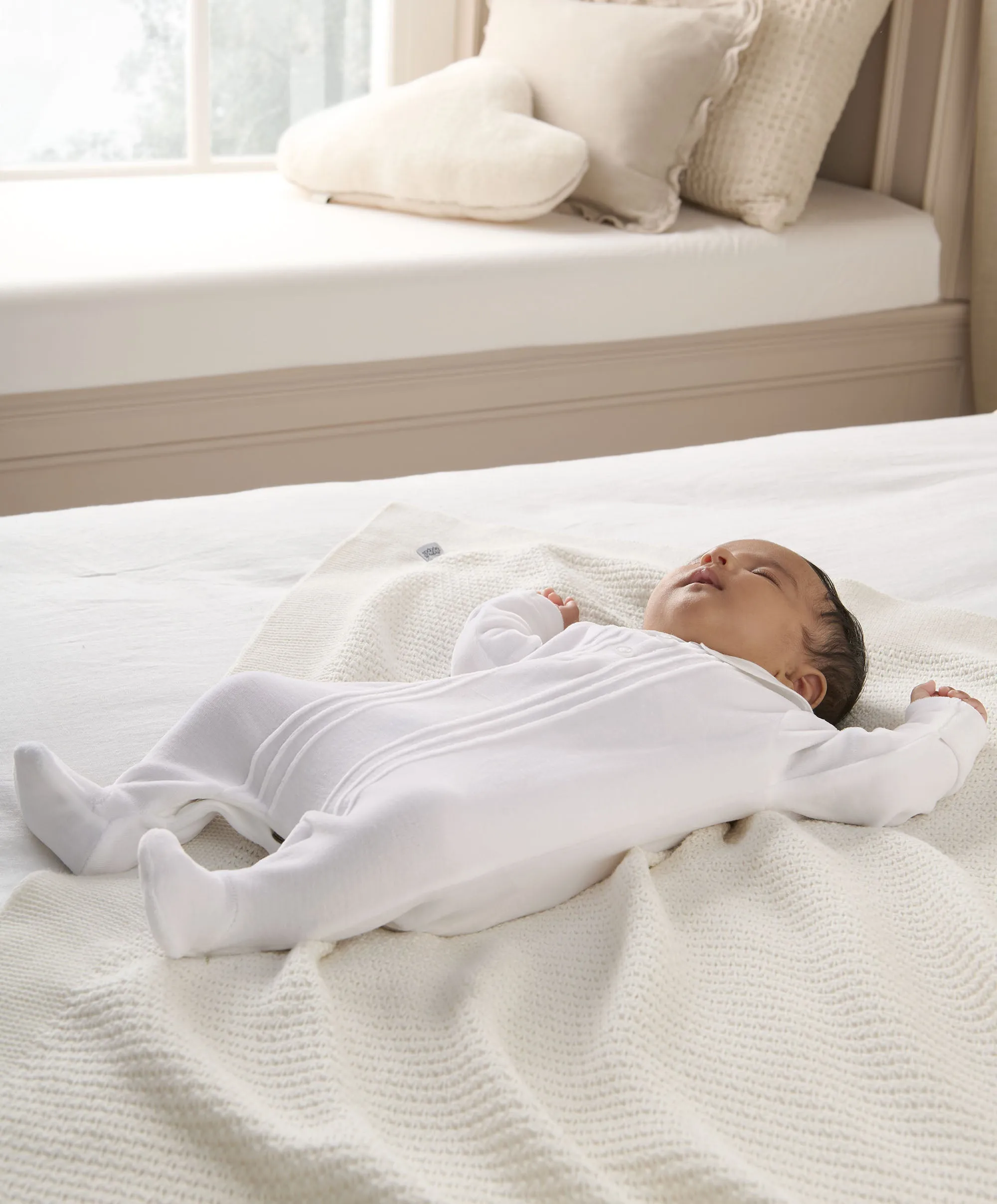 Velour Sleepsuit - White