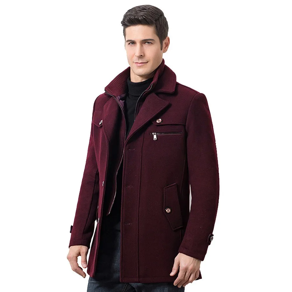 West Louis™ Design Winter Woolen Business Coat