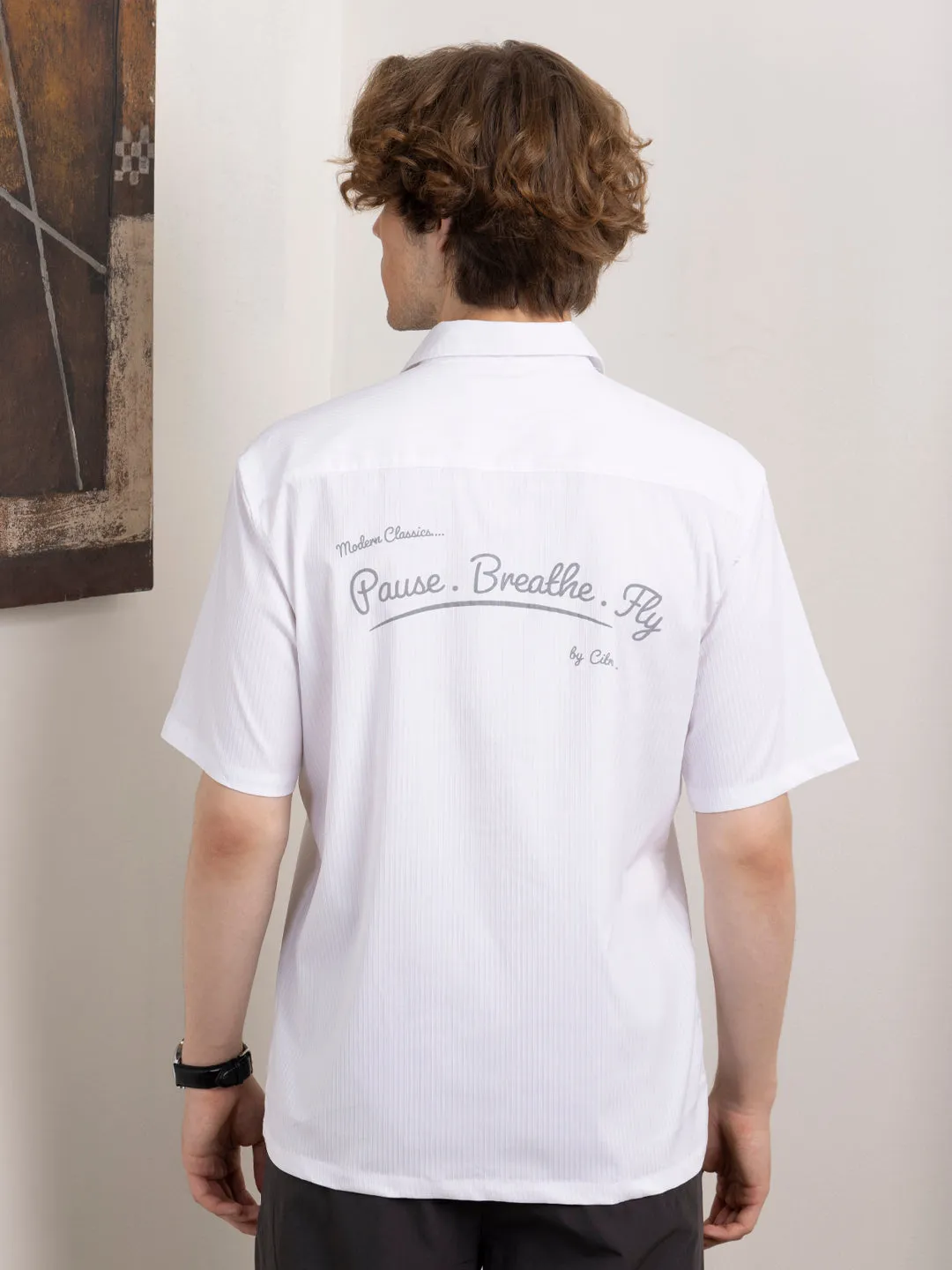 White Plain Bowling Shirt