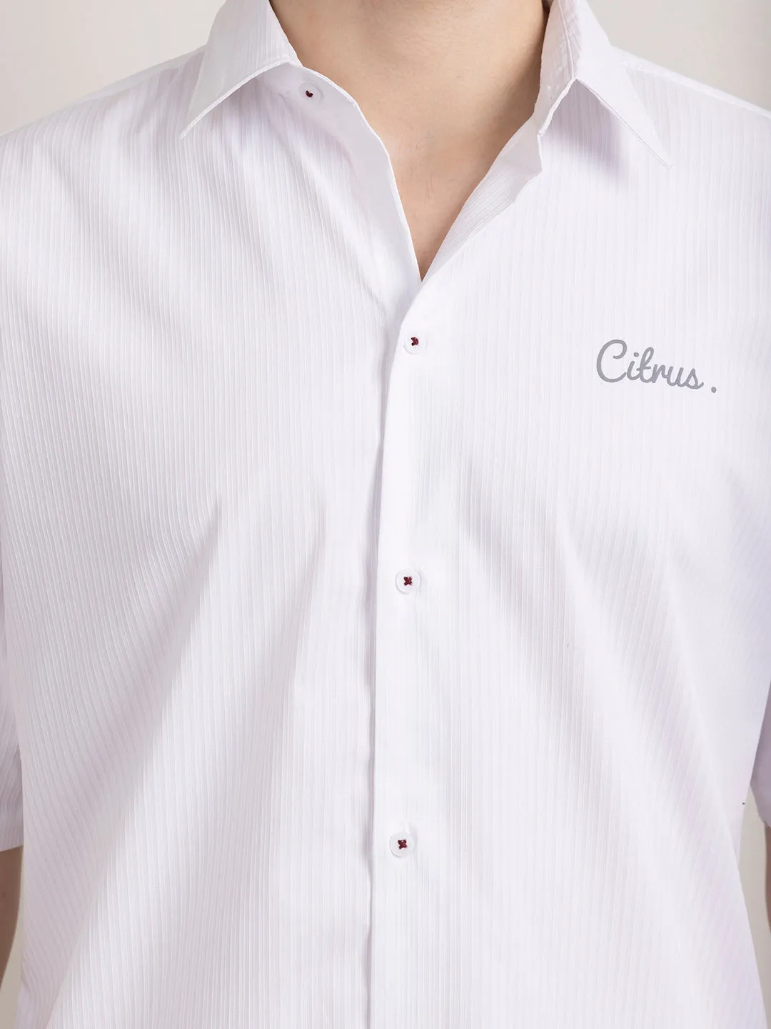 White Plain Bowling Shirt